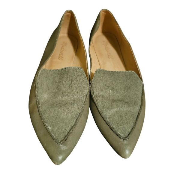 MADEWELL Smoked Graphite Taupe Calf Hair Slip-On Loafers - Size 7 - Picture 2 of 10